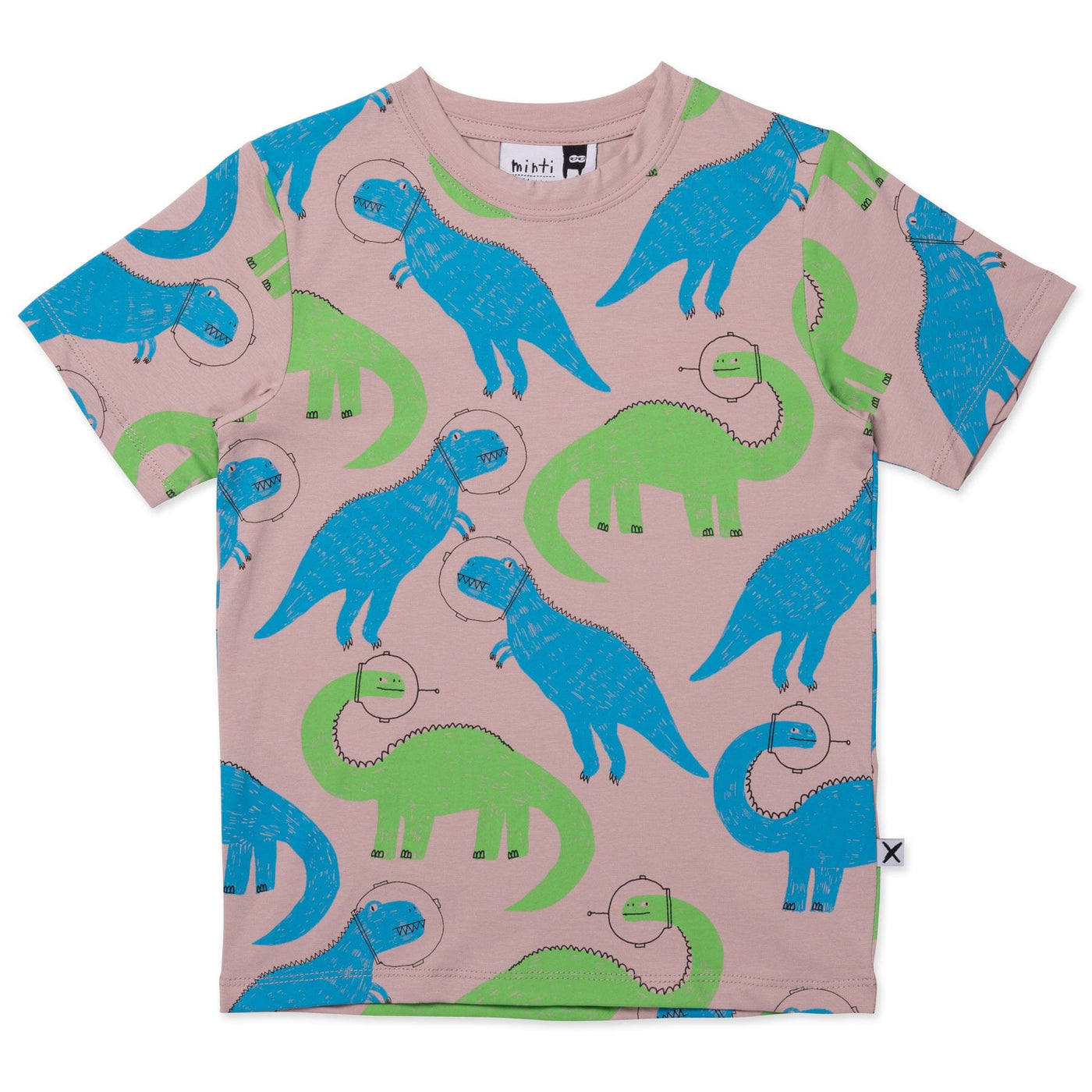 PREORDER Minti Space Dinos Tee - Clay Short Sleeve T-Shirt Minti 