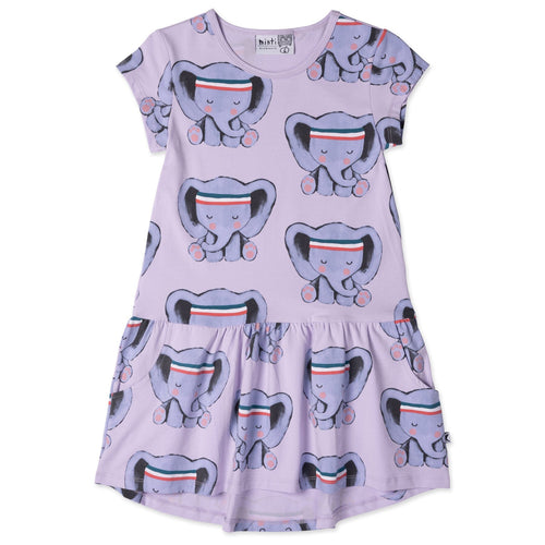 Minti Sporty Elephant Dress - Lilac