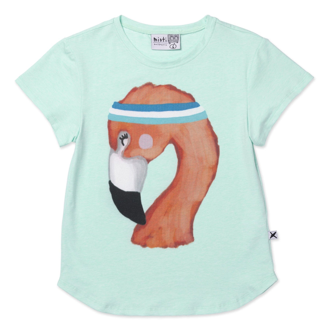 PREORDER Minti Sporty Flamingo Tee - Mint Marle Short Sleeve T-Shirt Minti 