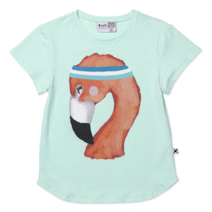 Minti Sporty Flamingo Tee - Mint Marle