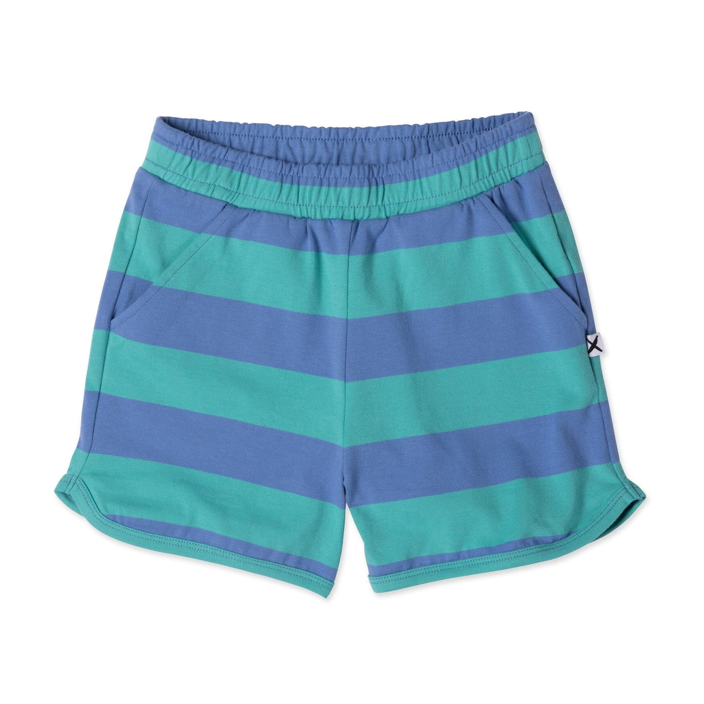 PREORDER Minti Striped Sport Short - Midnight/Green Stripe Shorts Minti 