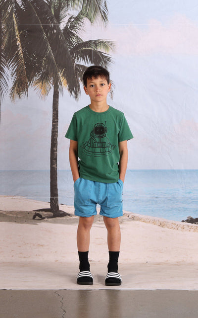 PREORDER Minti Swimming Astronaut Tee - Jungle Wash Short Sleeve T-Shirt Minti 