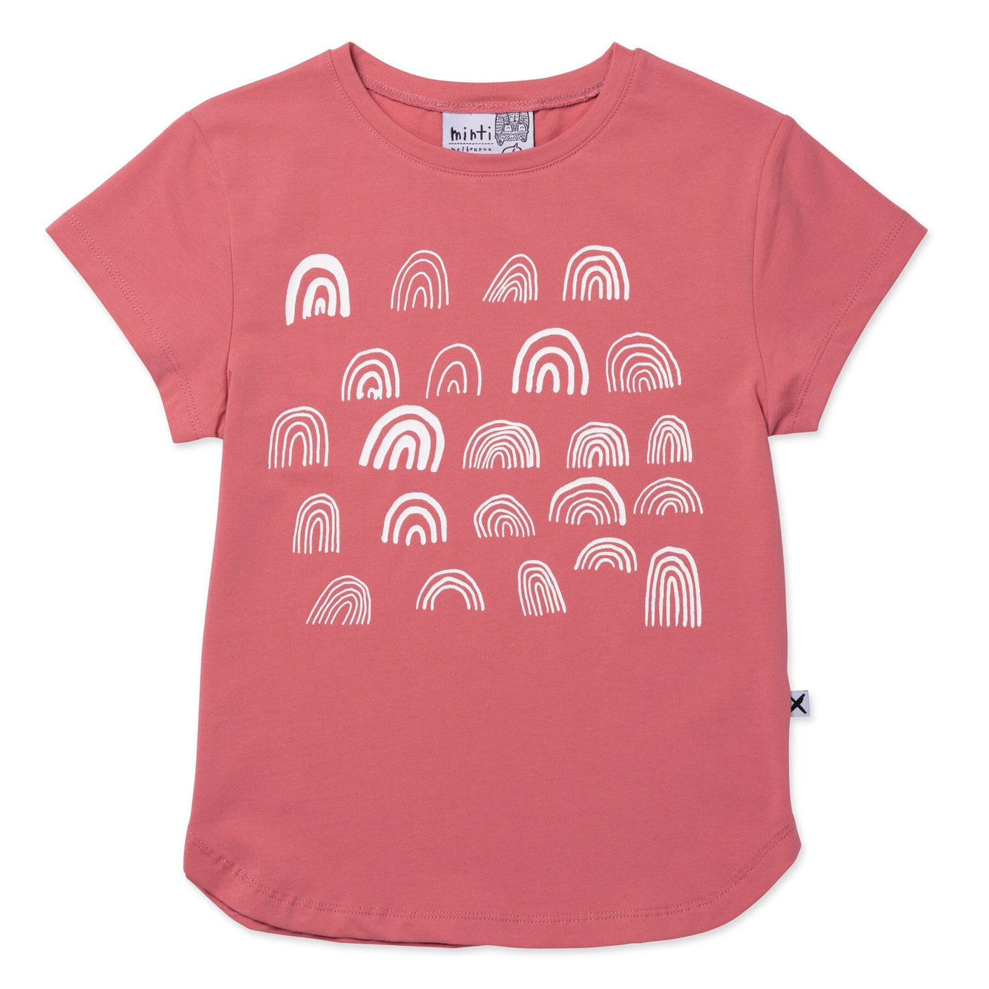PREORDER Minti Types Of Rainbows Tee - Rose Short Sleeve T-Shirt Minti 