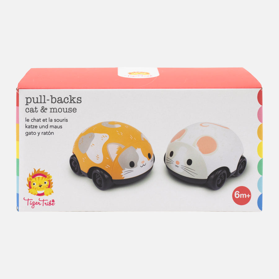Pull-Backs - Cat and Mouse Toy Tiger Tribe 