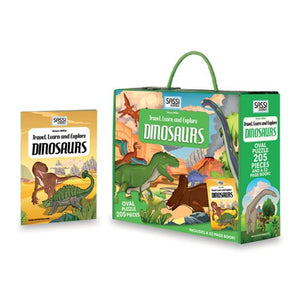 Sassi Puzzle & Book Set - Dinosaurs 205 Pcs