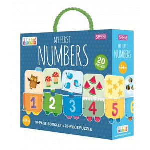 Sassi Puzzle & Book Set - My First Numbers 20 Pcs