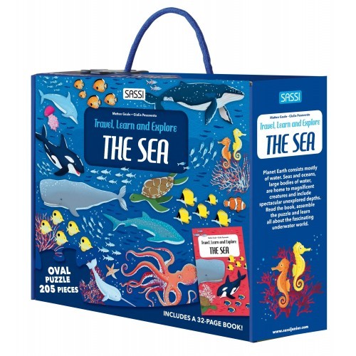 Puzzle & Book Set - The Sea 205 Pcs Puzzle Sassi 