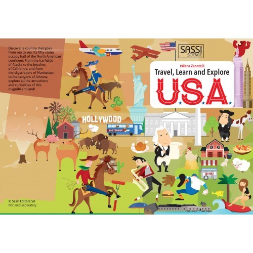 Puzzle & Book Set - USA 205 Pcs Puzzle Sassi 