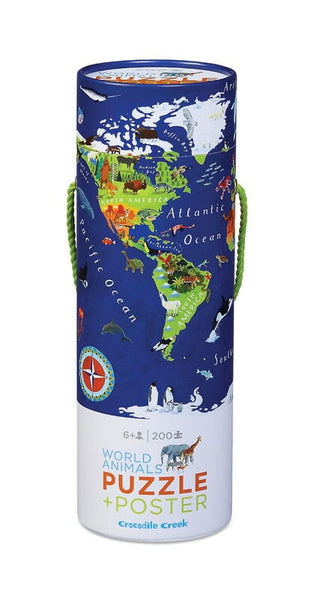 Crocodile Creek Puzzle Poster 200pc World Animal