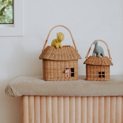 Rattan Hutch Small Basket - Natural Basket Olli Ella 