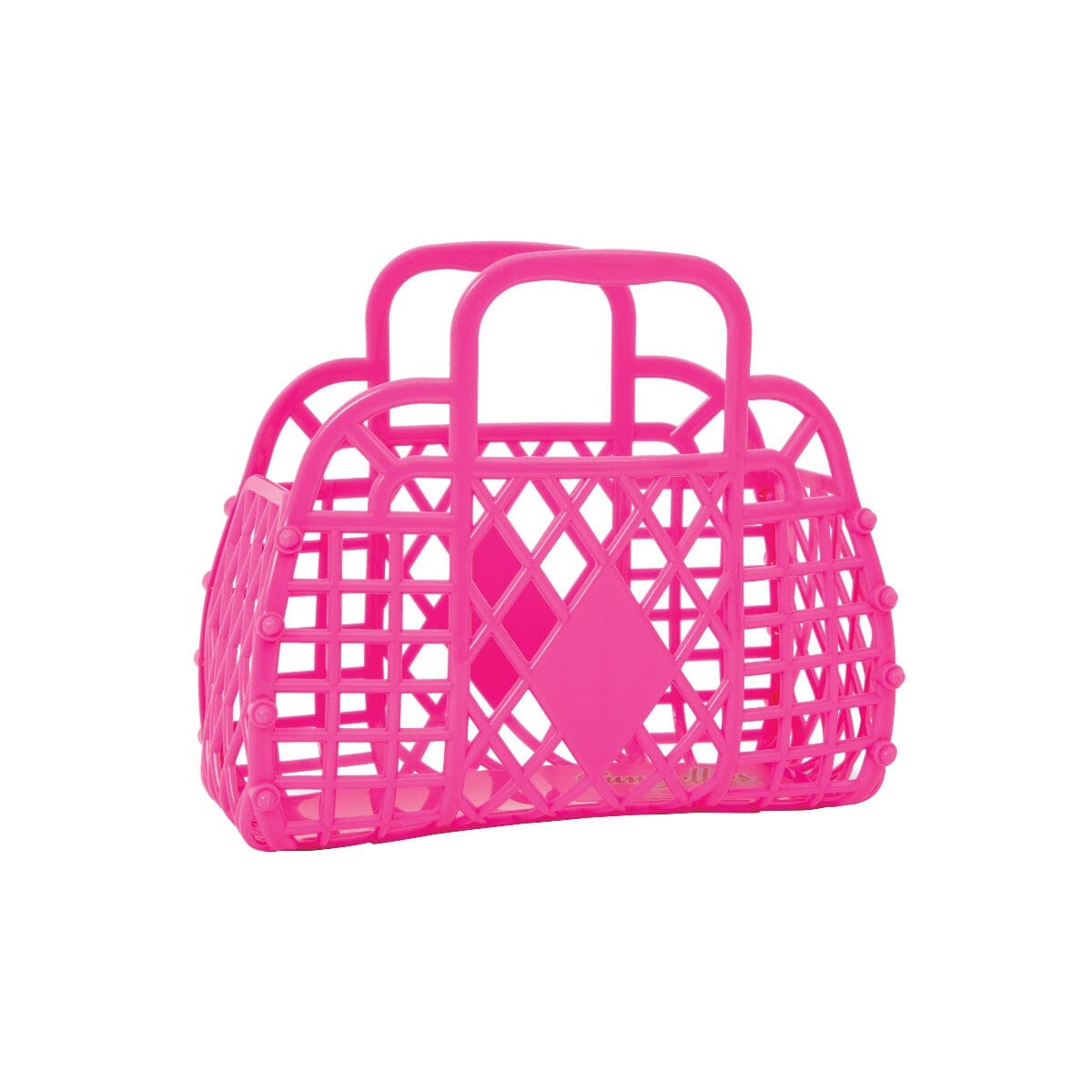 Retro Basket Mini - Berry Pink Basket Sun Jellies 