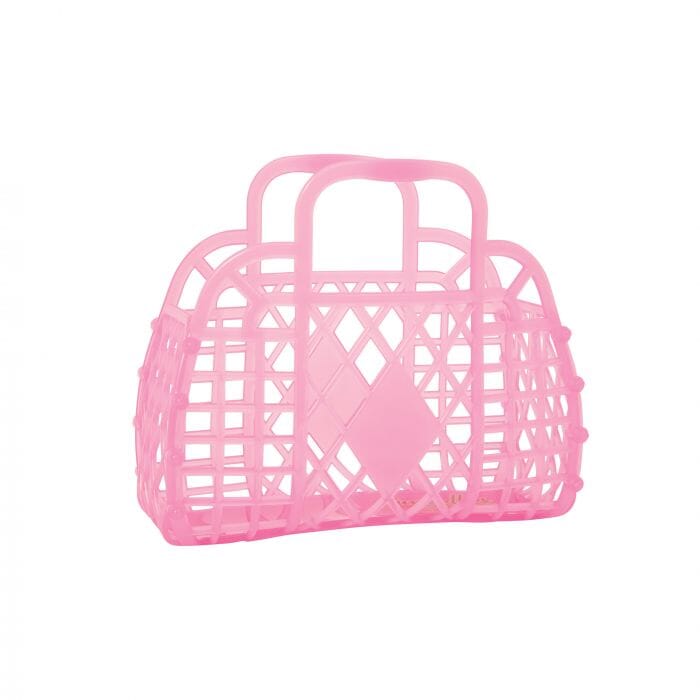 Retro Basket Mini - Neon Pink Basket Sun Jellies 