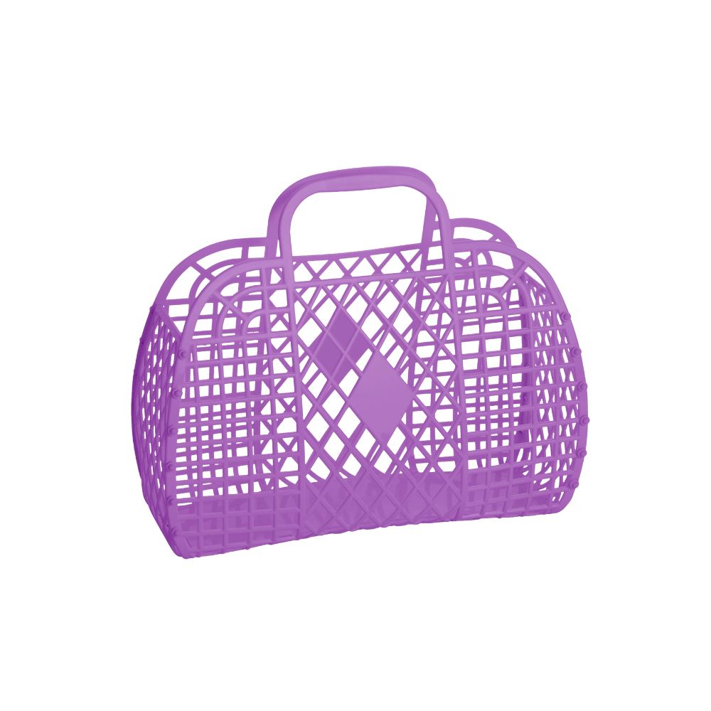 Retro Basket Small - Purple Basket Sun Jellies 