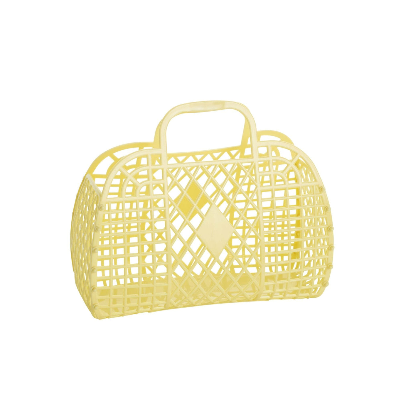 Retro Basket Small - Yellow Basket Sun Jellies 