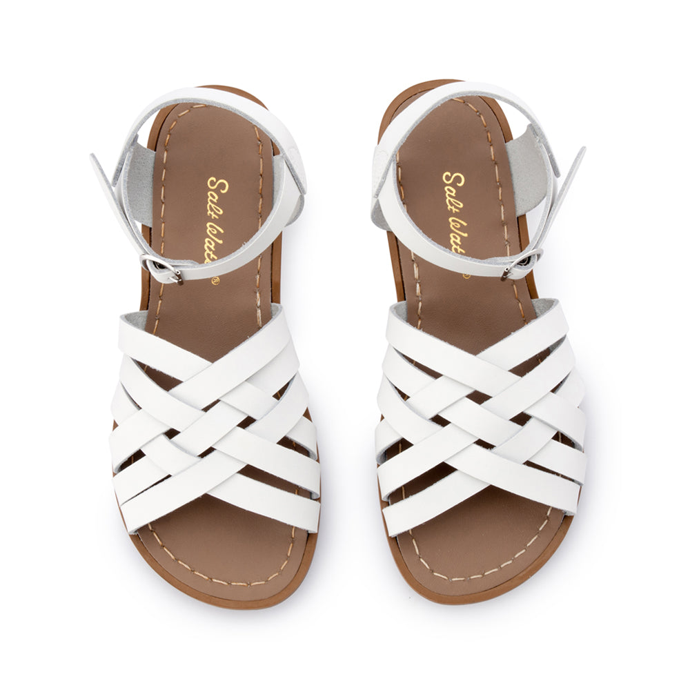 Retro Sandals - White Retro Sandals Salt Water Sandals 