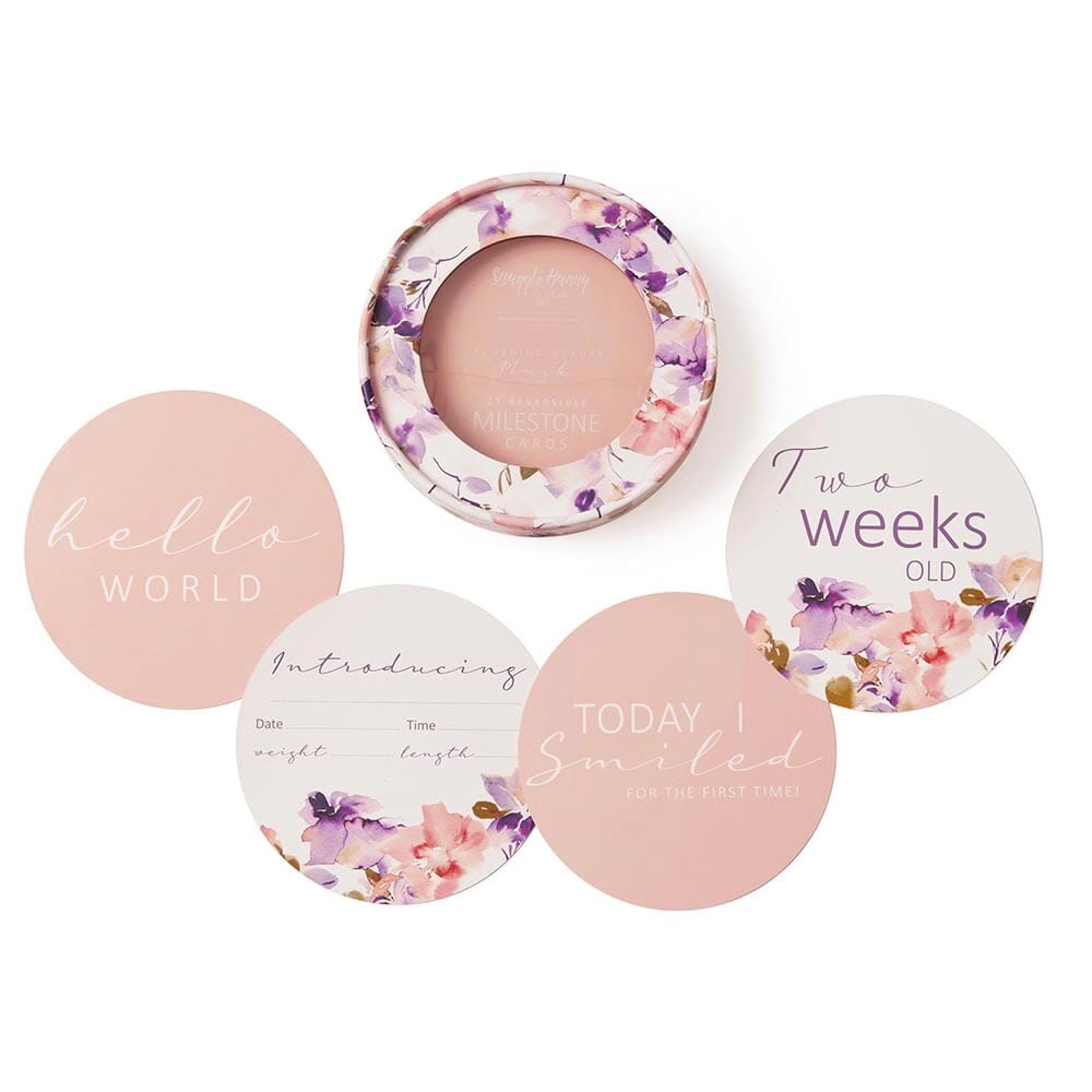 Reversible Milestone Cards - Blushing Beauty & Musk Pink Milestones Snuggle Hunny Kids 