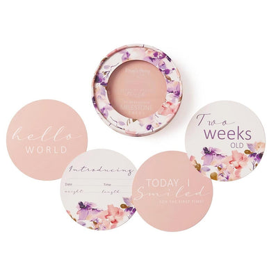 Reversible Milestone Cards - Blushing Beauty & Musk Pink Milestones Snuggle Hunny Kids 