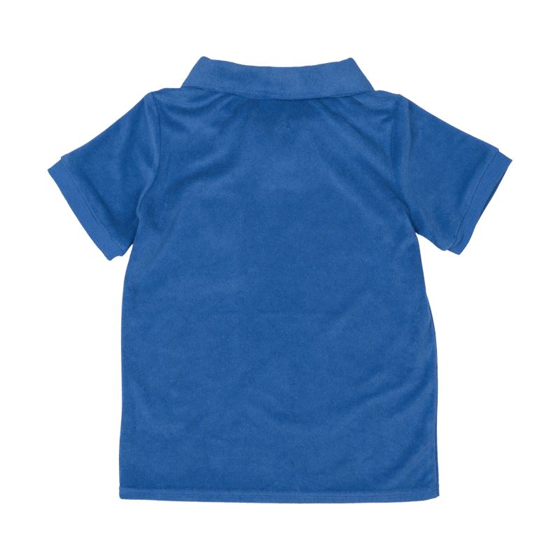 Rock Your Baby Blue Terry Towelling Polo T-Shirt Short Sleeve Shirt Rock Your Baby 