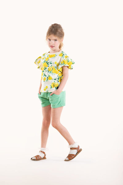 Rock Your Baby Green Terry Shorts Shorts Rock Your Baby 