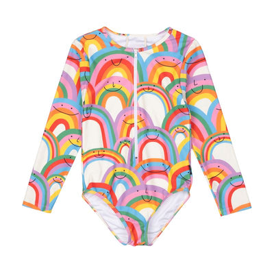 Rock Your Baby Happy Rainbows One Piece One-Piece Swimsuit Rock Your Baby 