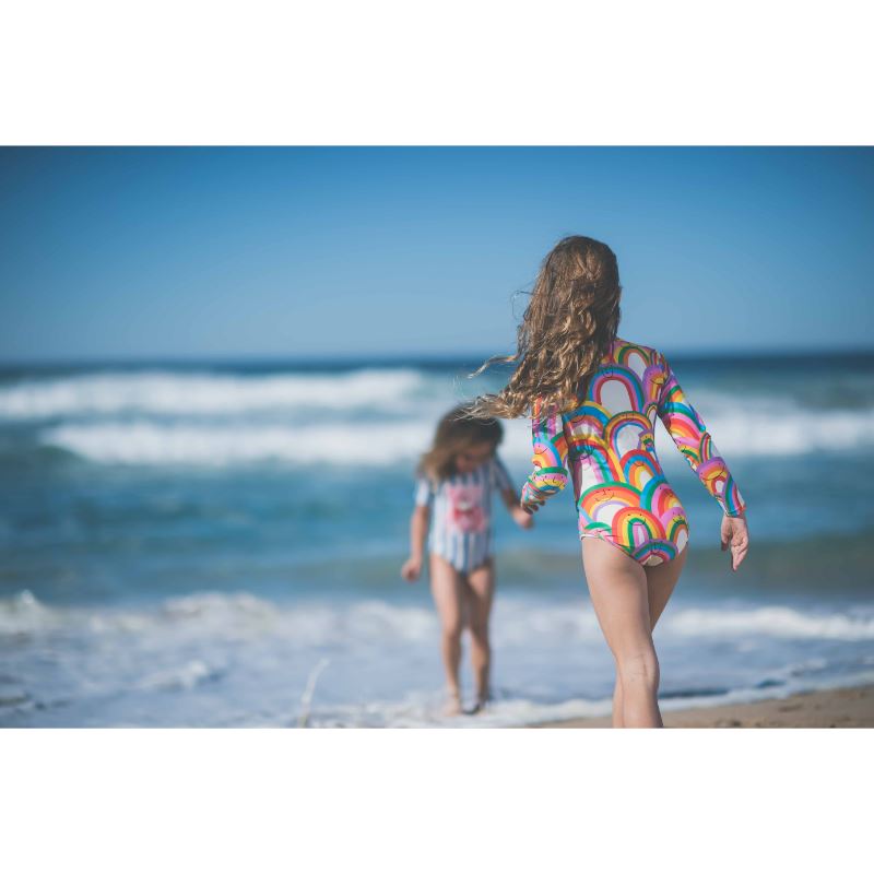 Rock Your Baby Happy Rainbows One Piece One-Piece Swimsuit Rock Your Baby 