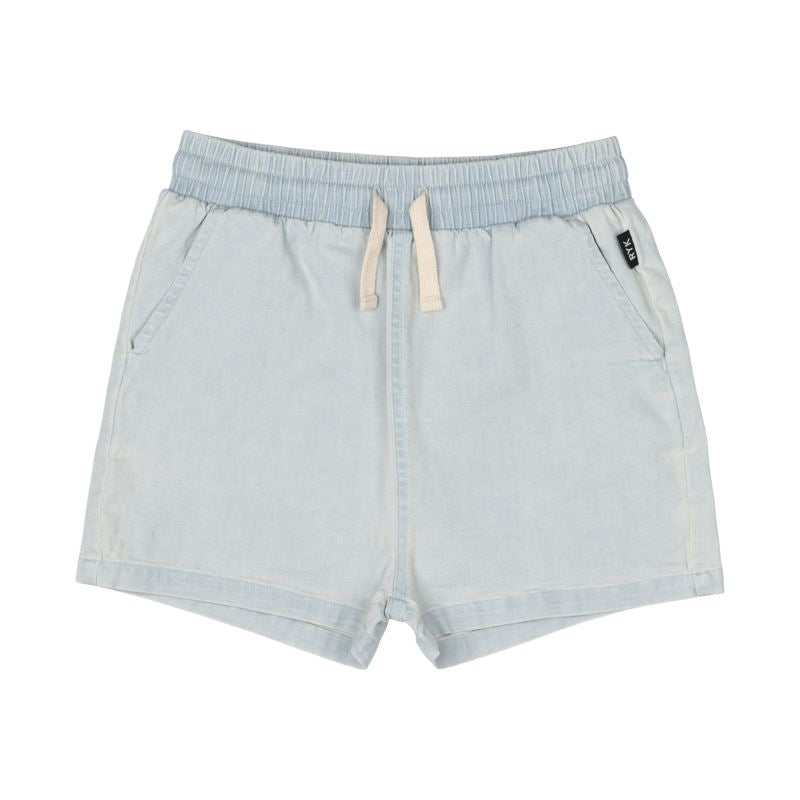 Rock Your Baby Light Blue Chambray Shorts Shorts Rock Your Baby 