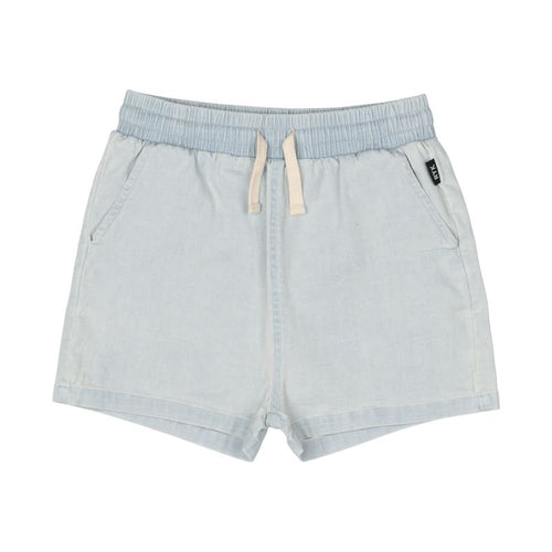 Rock Your Baby - Light Blue Chambray Shorts