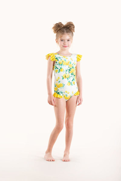 Rock Your Baby Yellow Roses One Piece One-Piece Swimsuit Rock Your Baby 