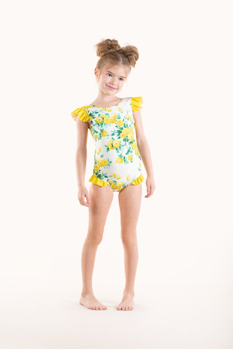 Rock Your Baby Yellow Roses One Piece One-Piece Swimsuit Rock Your Baby 