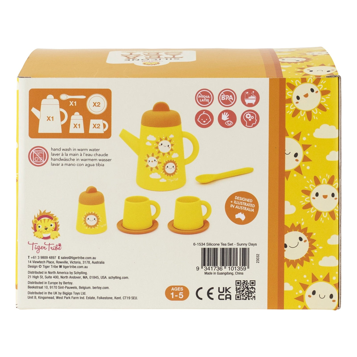 Silicone Tea Set - Sunny Days Toy Tiger Tribe 