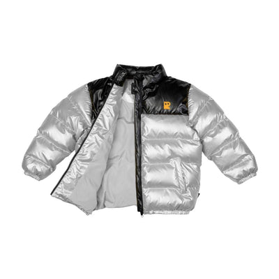 Silver Metallic Puff Padded Jacket With Lining Jacket Rock Your Baby 