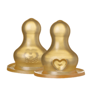 BIBS Dummies - Slow Flow - Bottle Nipple (2pk) Latex