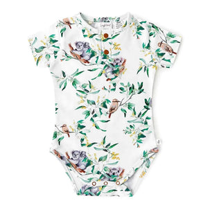 Snuggle Hunny - Organic Short Sleeve Bodysuit - Eucalypt