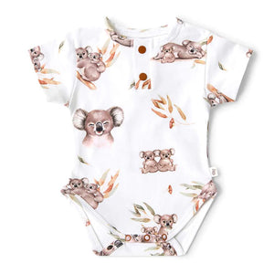 Snuggle Hunny - Organic Short Sleeve Bodysuit - Koala