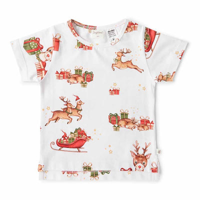 Snuggle Hunny Organic T-Shirt - Reindeer Short Sleeve T-Shirt Snuggle Hunny 