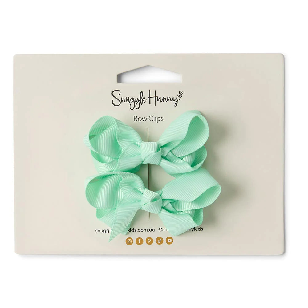 Snuggle Hunny Piggy Tail Hair Clips - Baby Green Hair Clips Snuggle Hunny 