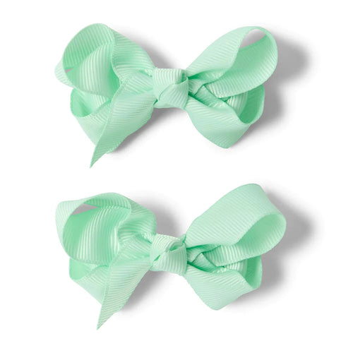 Snuggle Hunny - Piggy Tail Hair Clips- Baby Green