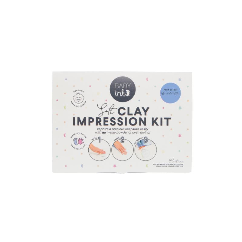 Soft Clay Impression Kit Arts & Crafts Babyink Beautiful Blue 