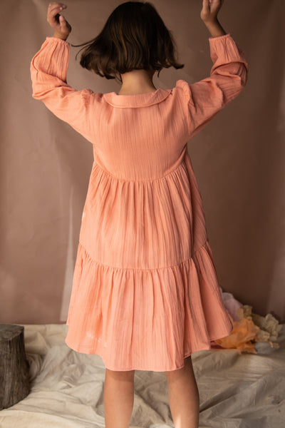 Sparrow Dress - Sweet Peach Long Sleeve Dress Bella & Lace 