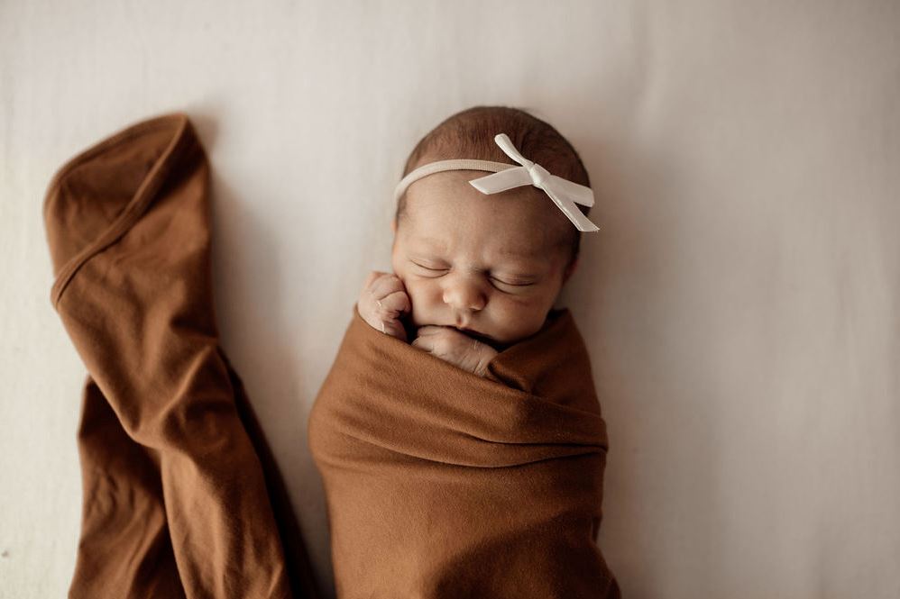 Stretch Cotton Baby Wrap Set - Bronze Swaddles & Wraps Snuggle Hunny Kids 