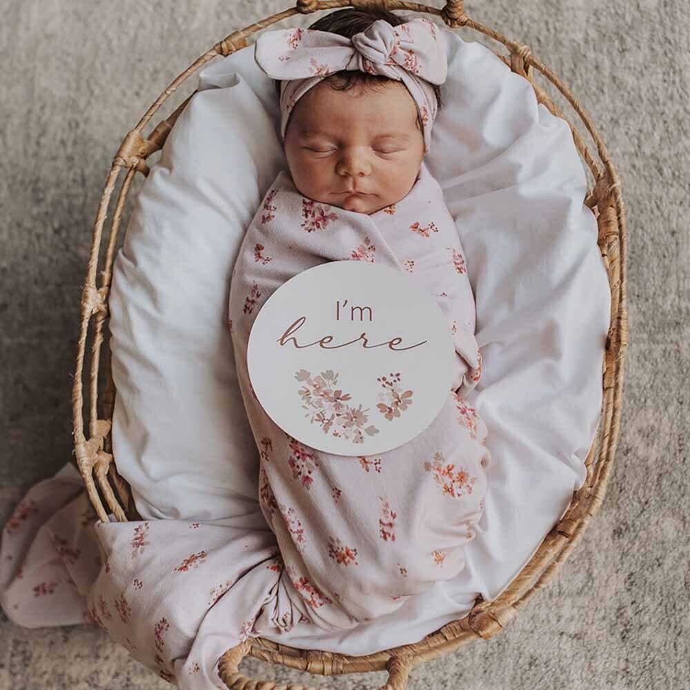 Snuggle Hunny Organic Jersey Wrap Topknot Set Esther