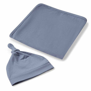 Snuggle Hunny - Organic Jersey Wrap & Beanie Set - Indigo