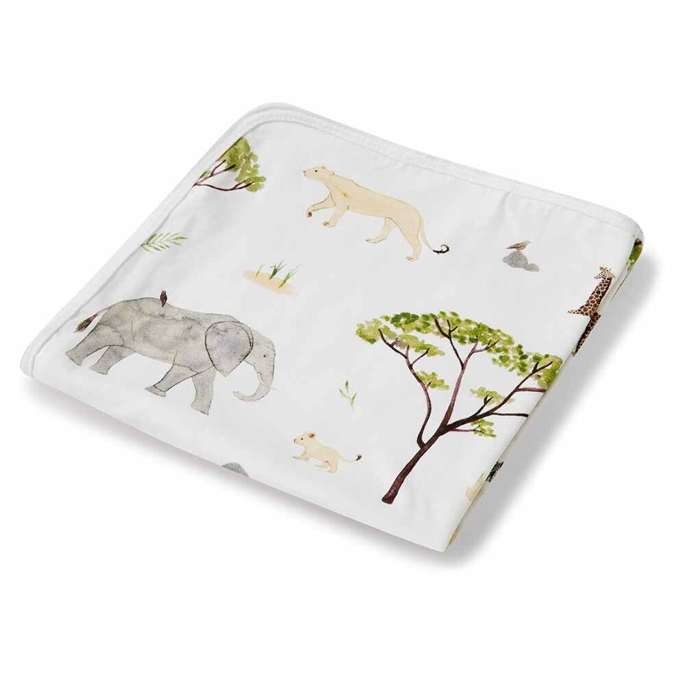 Stretch Cotton Baby Wrap Set - Safari Swaddles & Wraps Snuggle Hunny Kids 