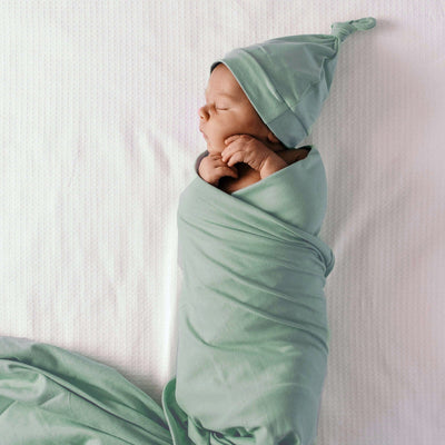 Stretch Cotton Baby Wrap Set - Sage Swaddles & Wraps Snuggle Hunny Kids 
