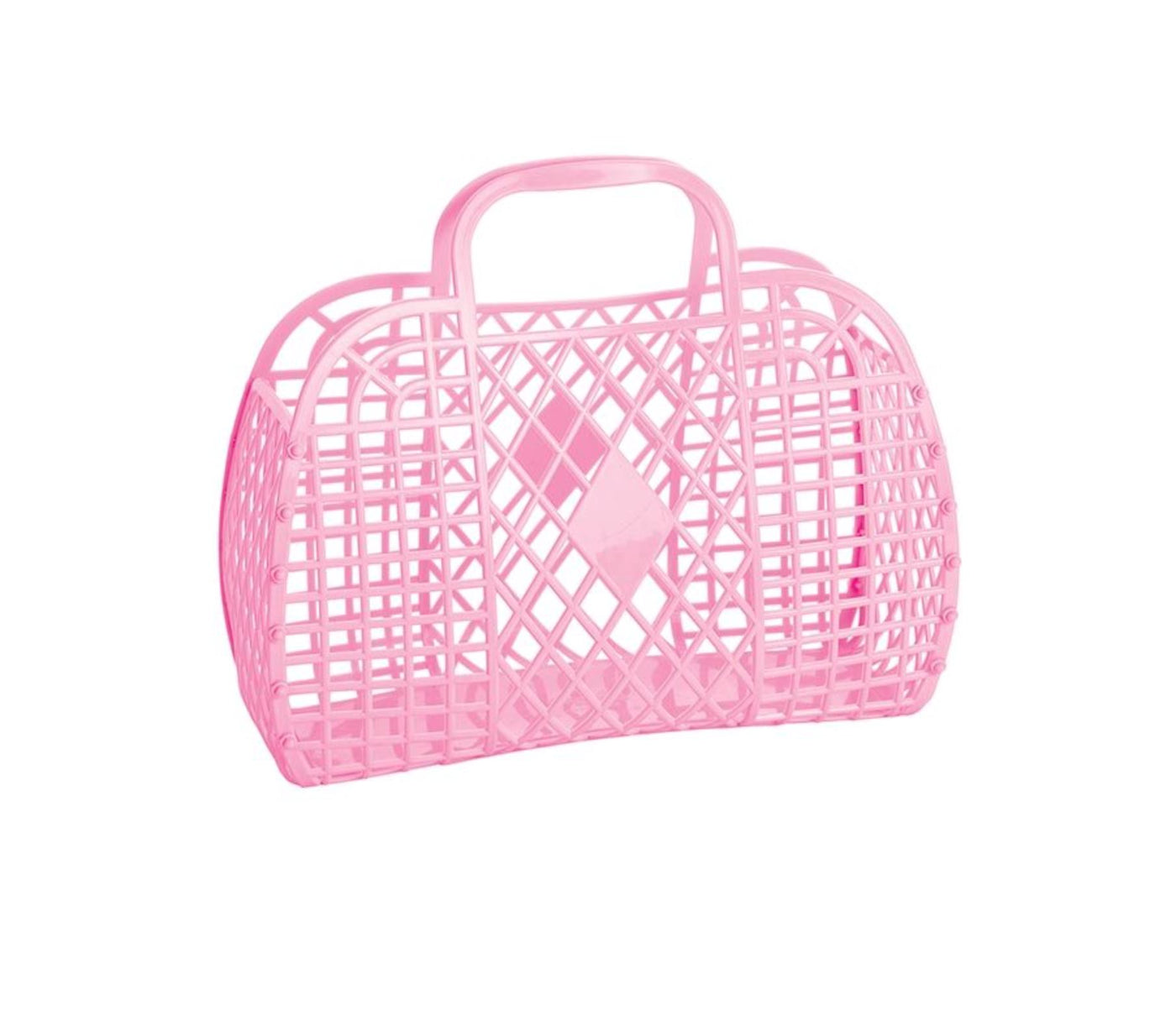 Sun Jellies Retro Basket Small - Bubblegum Pink Basket IS Gifts 