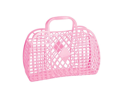 Sun Jellies Retro Basket Small - Bubblegum Pink Basket IS Gifts 
