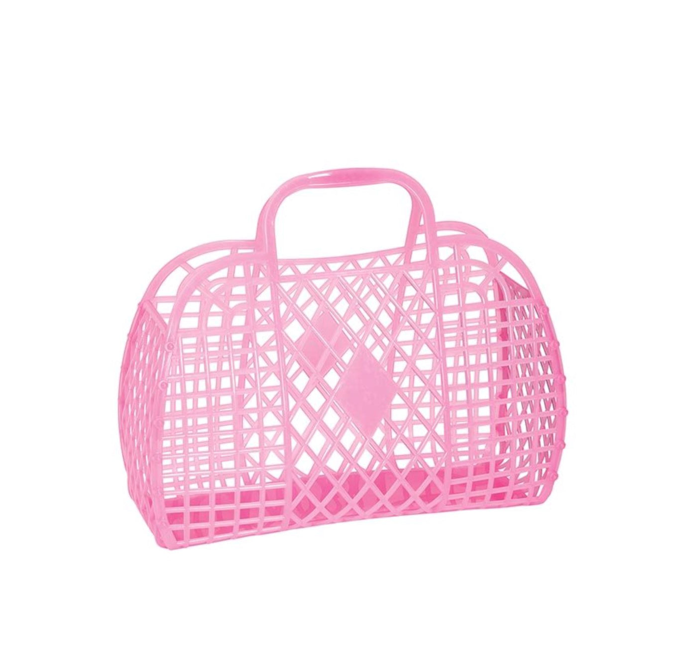 Sun Jellies Retro Basket Small - Neon Pink Basket IS Gifts 