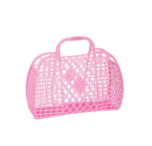 Sun Jellies Retro Basket Small - Neon Pink