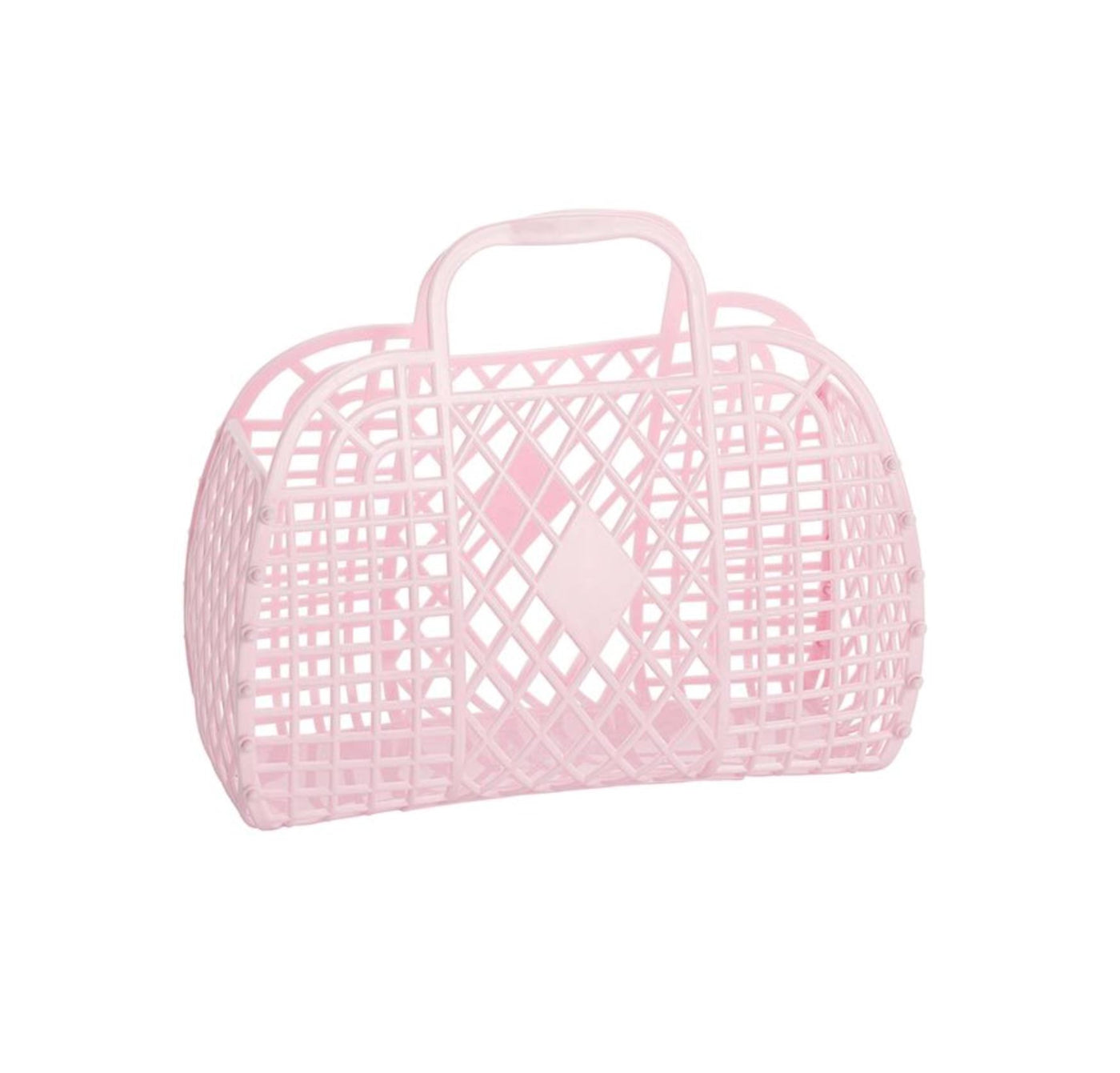 Sun Jellies Retro Basket Small - Pink Basket IS Gifts 