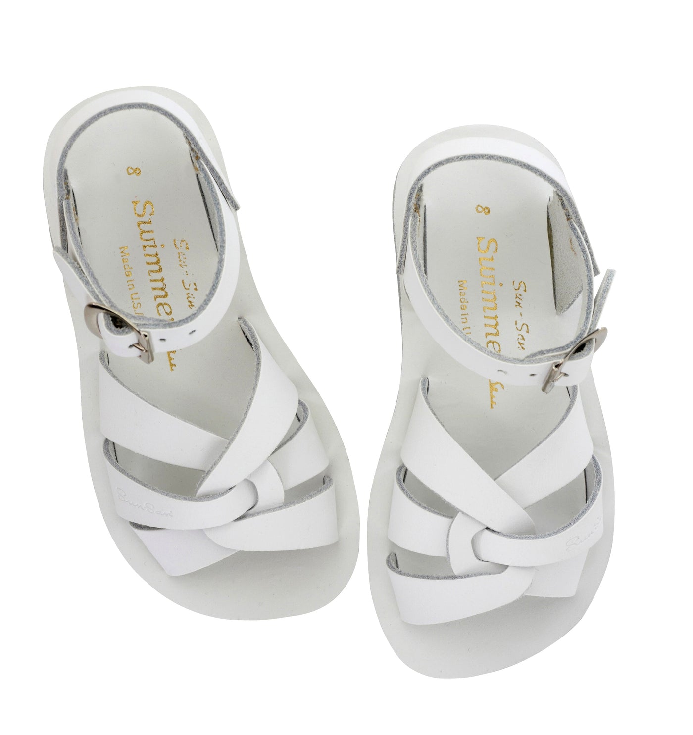 Sun-San Swimmer Sandals - White Sun-San Swimmer Sandals Salt Water Sandals 